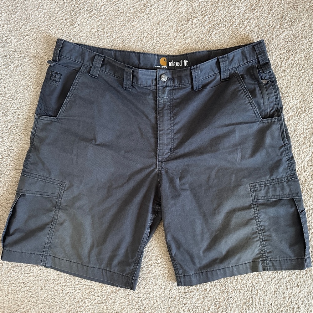 Carhartt Mens Cargo Shorts Size 44 Force Extremes Gray Relaxed Fit